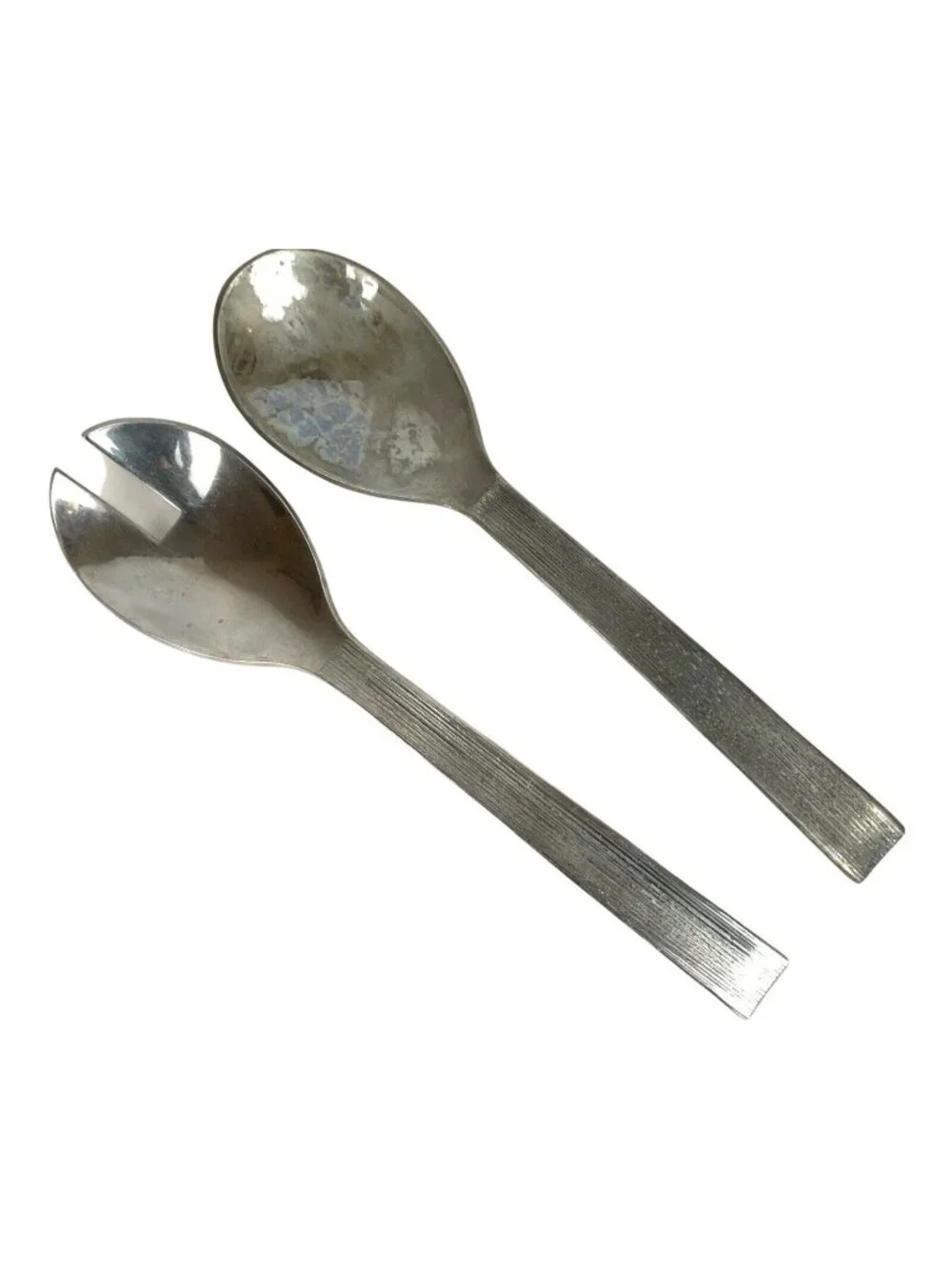 Vera Wang Wedgwood Vesta 2-Piece Salad Serving Set Holloware Stainless Steel